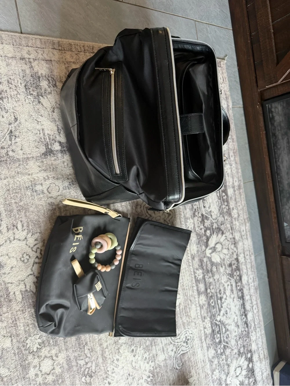 BEIS The Backpack Diaper Bag in Black
